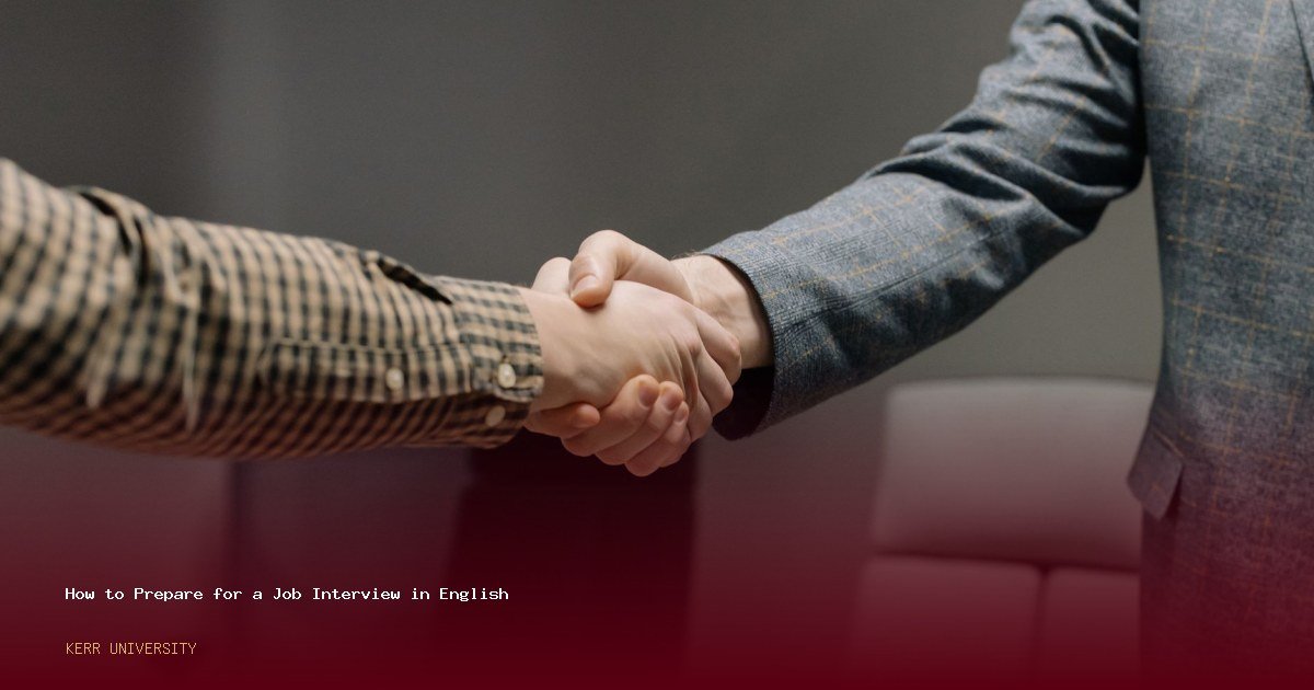 How to Prepare for a Job Interview in English
