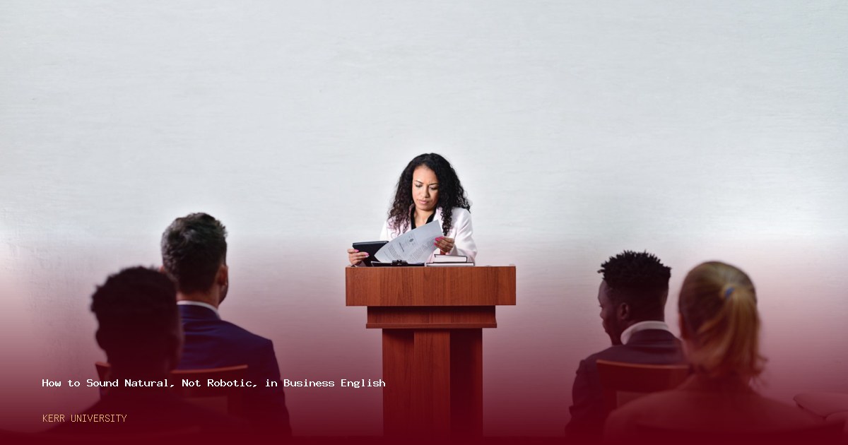 How to Sound Natural, Not Robotic, in Business English