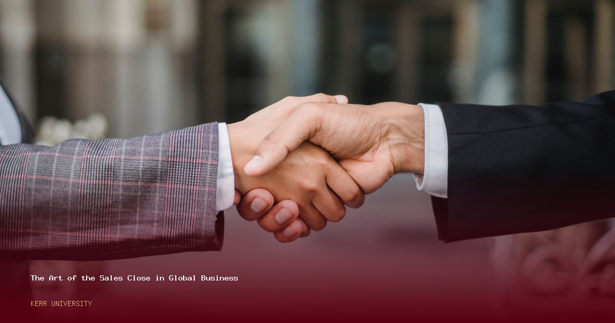 The Art of the Sales Close in Global Business